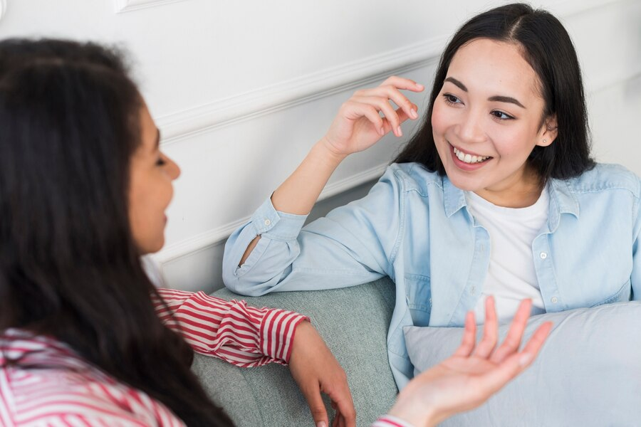 Women chatting